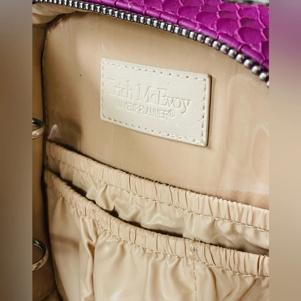TRISH McEvoy embossed pink makeup planner